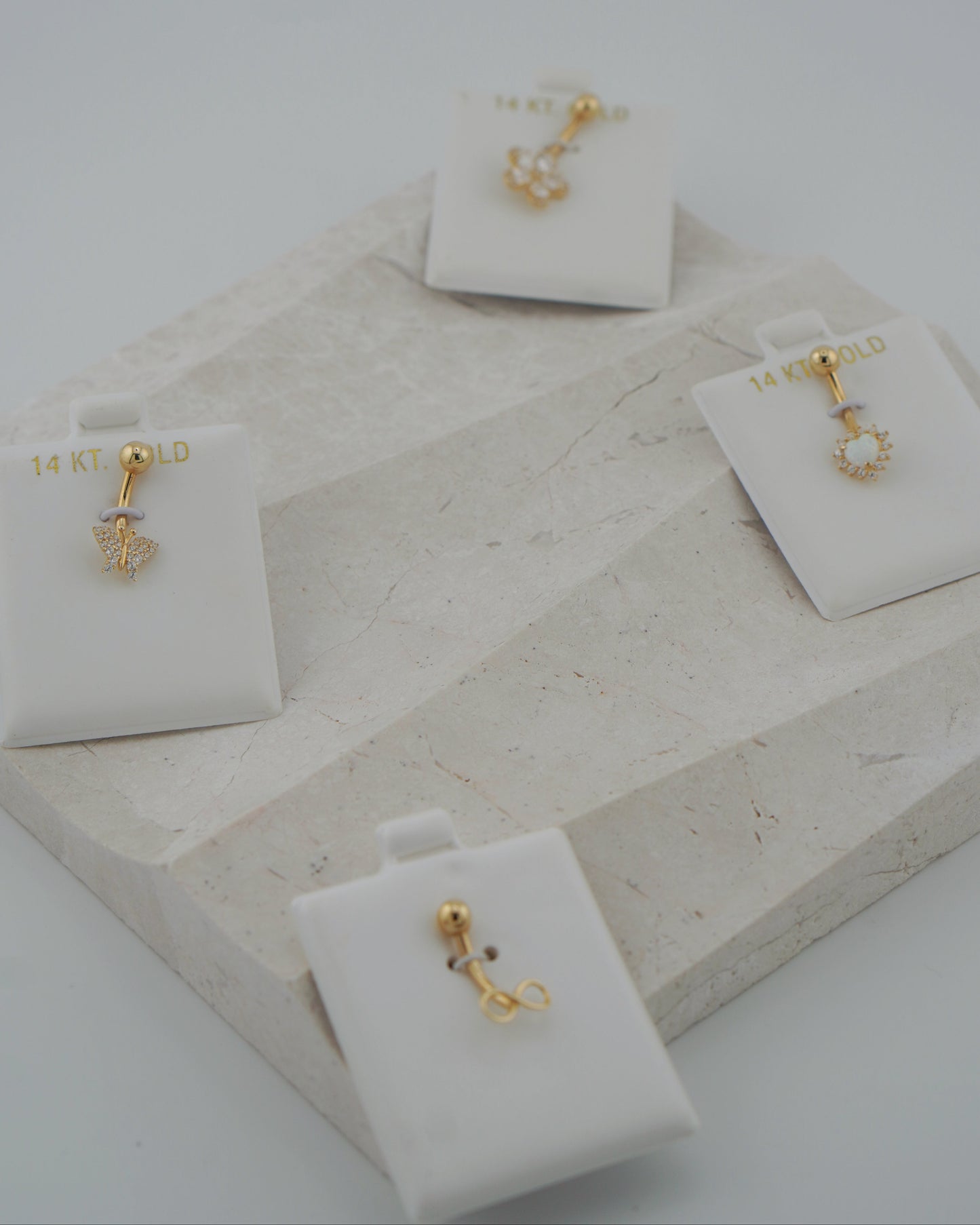 14K Gold Belly Button Ring