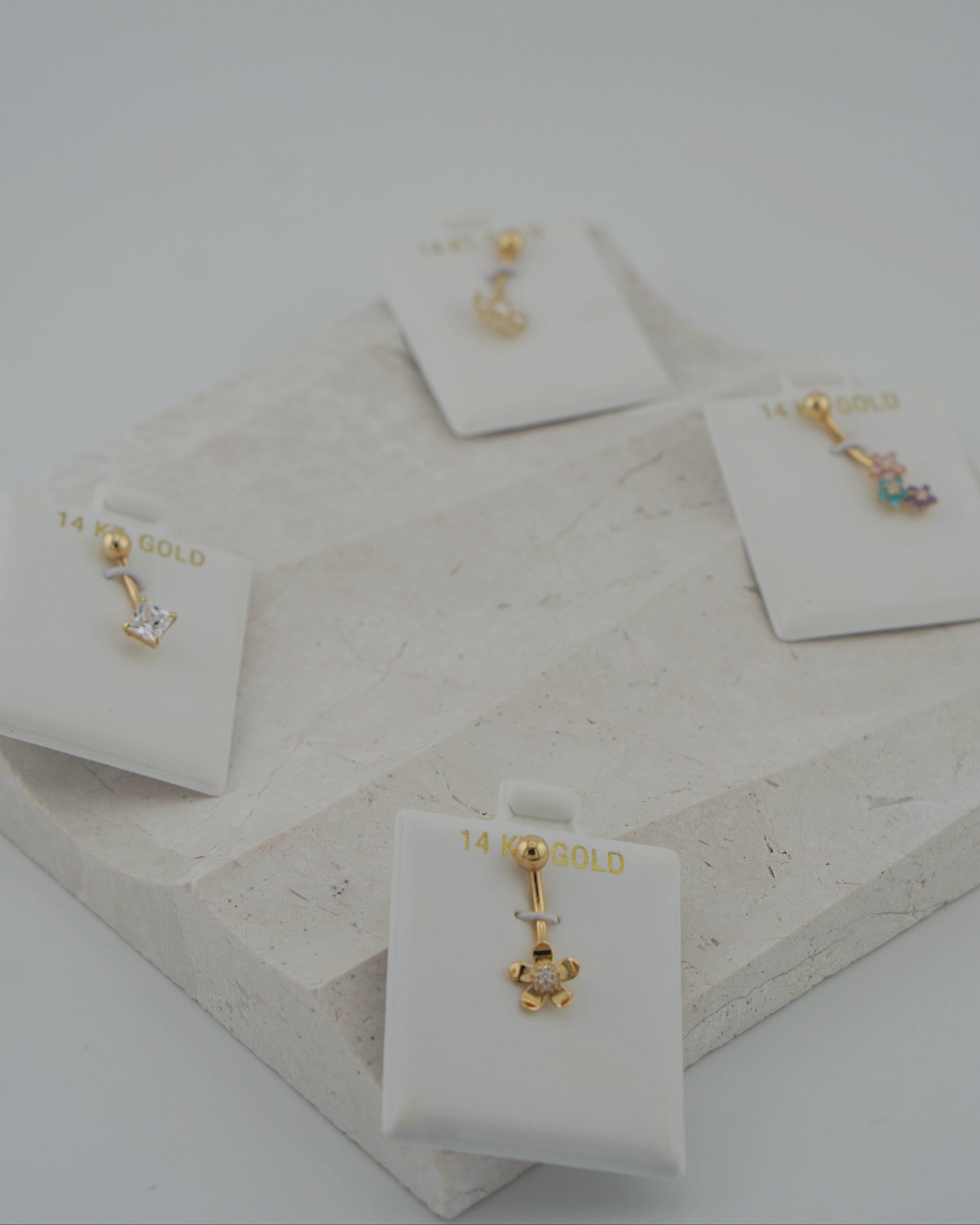 14K Gold Belly Button Ring