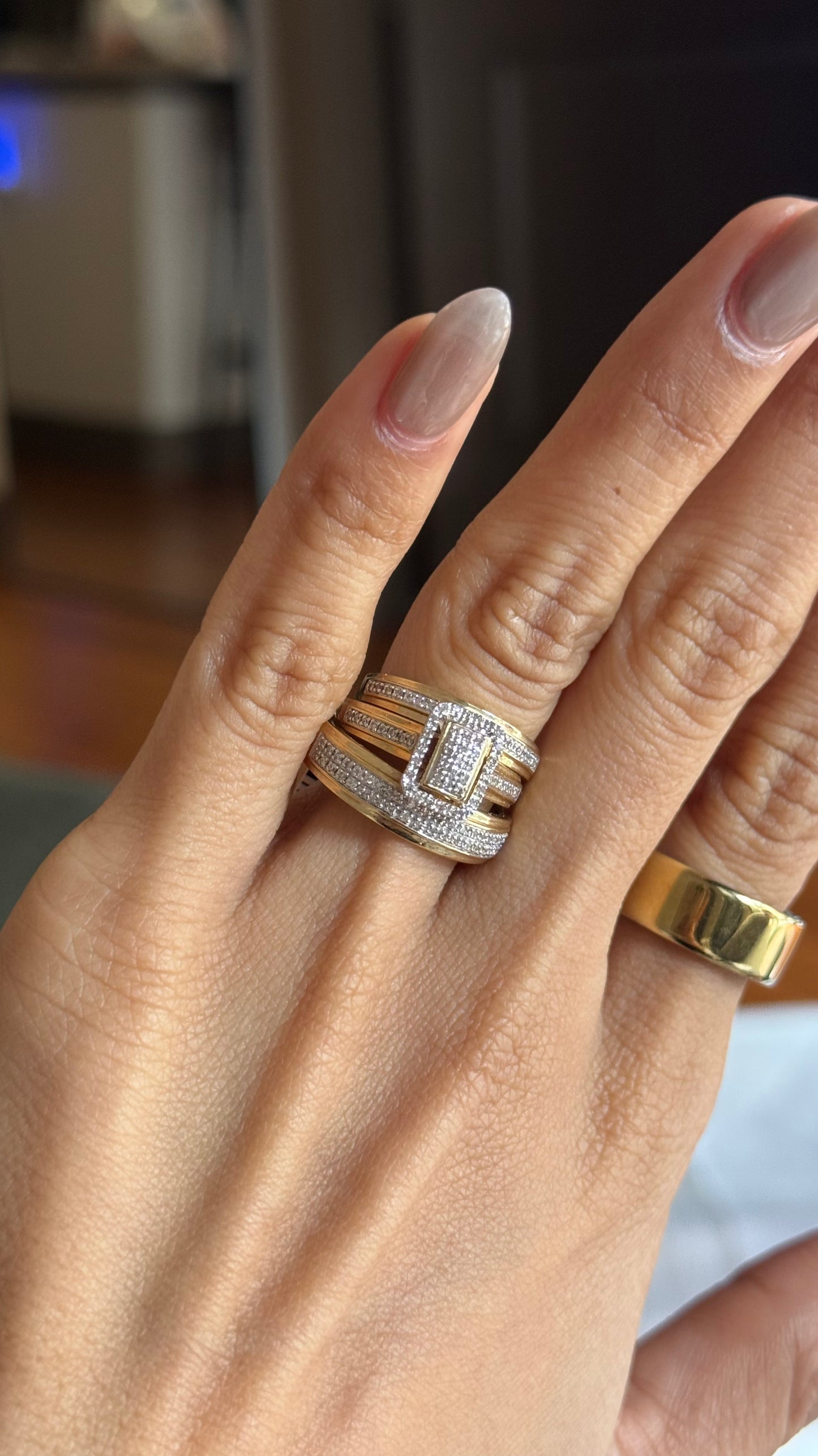 Diamond Emerald Wedding Trio Set
