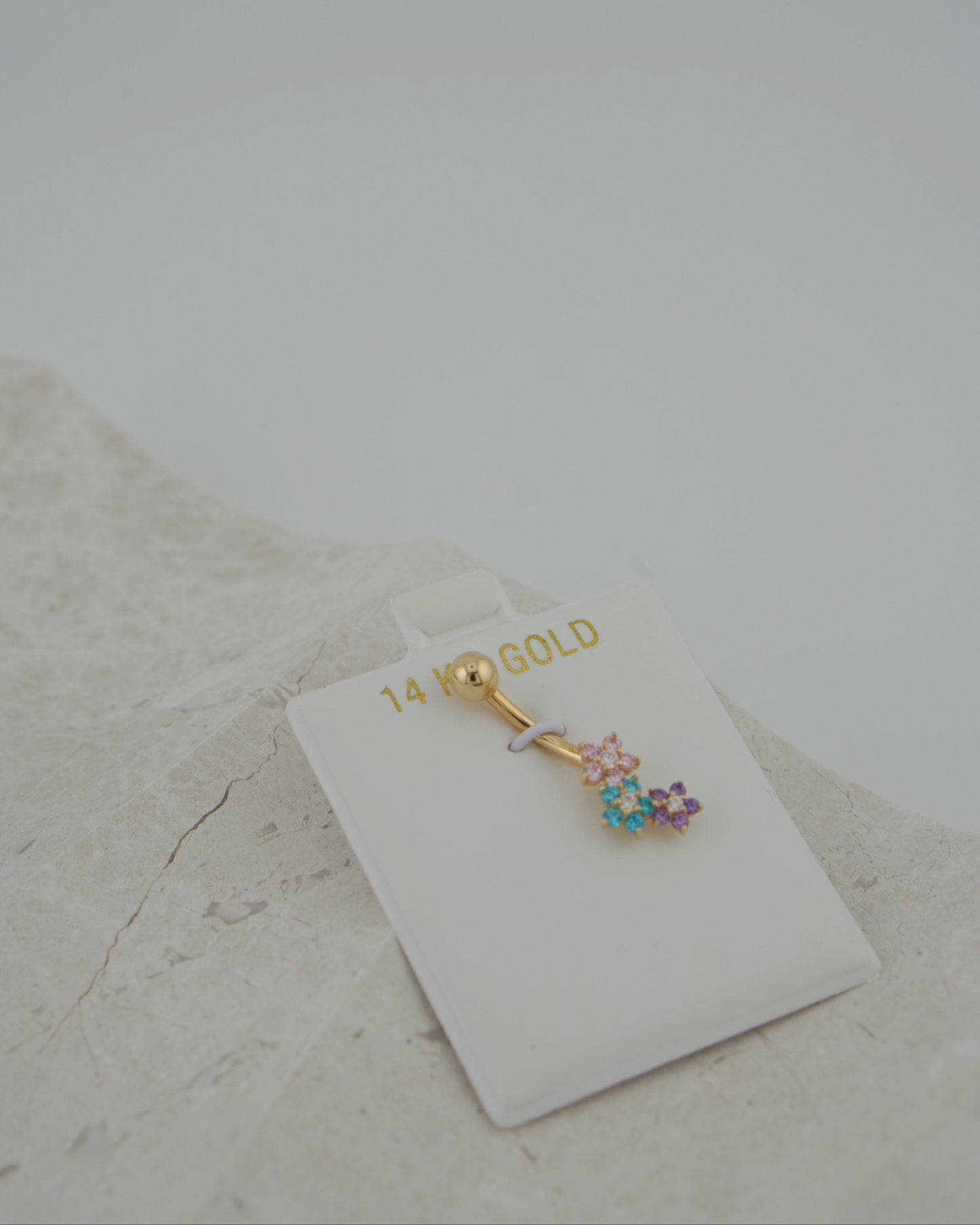 14K Gold Belly Button Ring