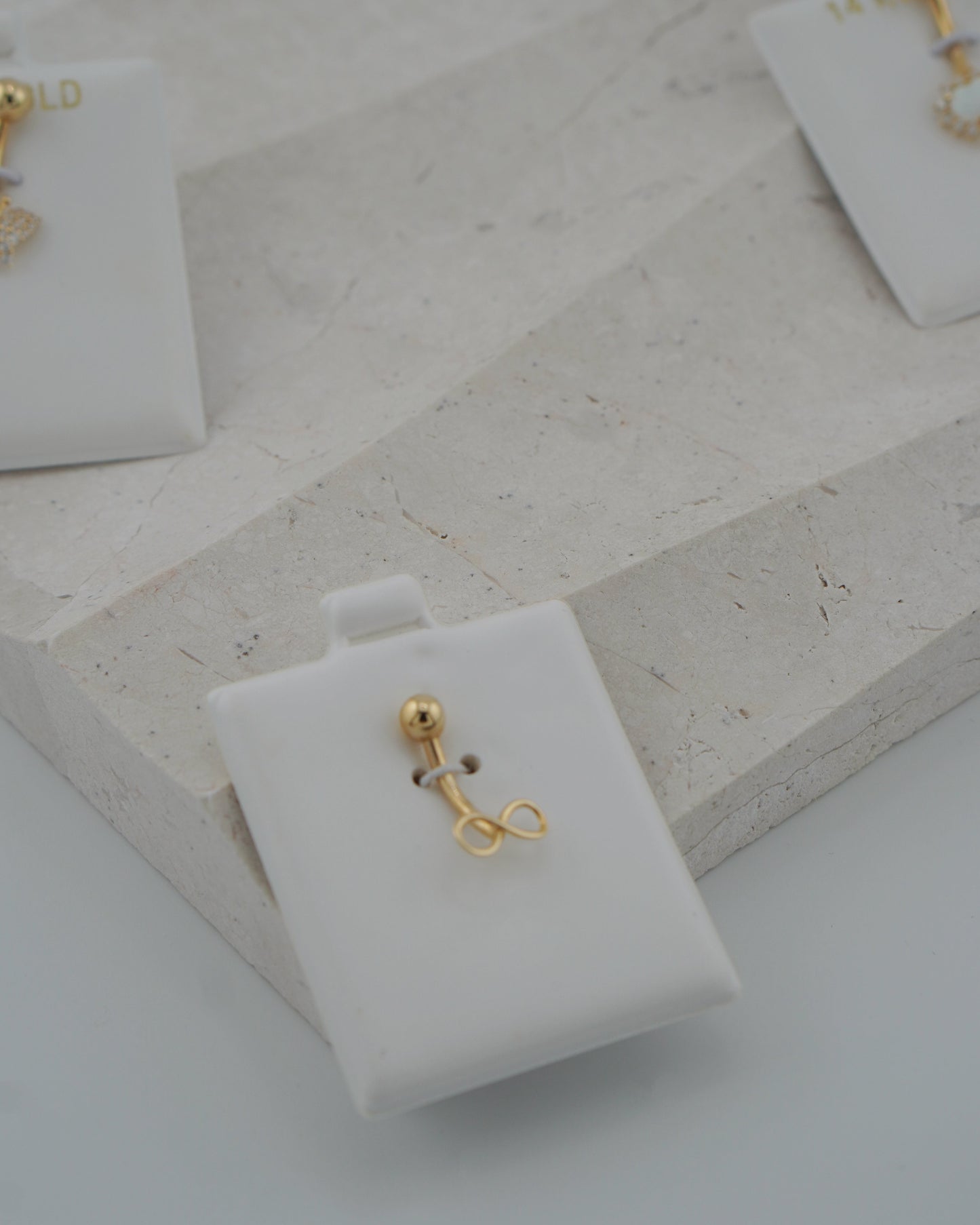 14K Gold Belly Button Ring