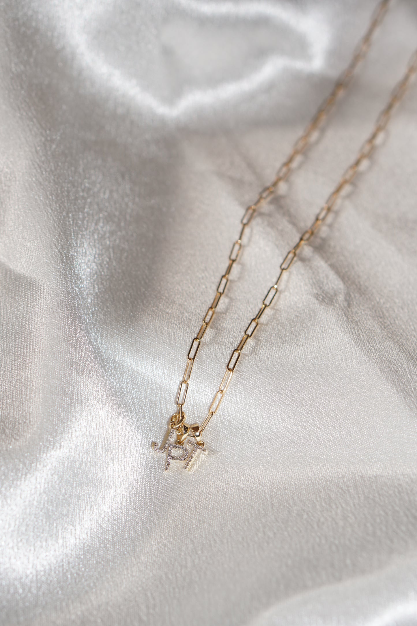 Natural Diamond Initial Pendant - Letter A