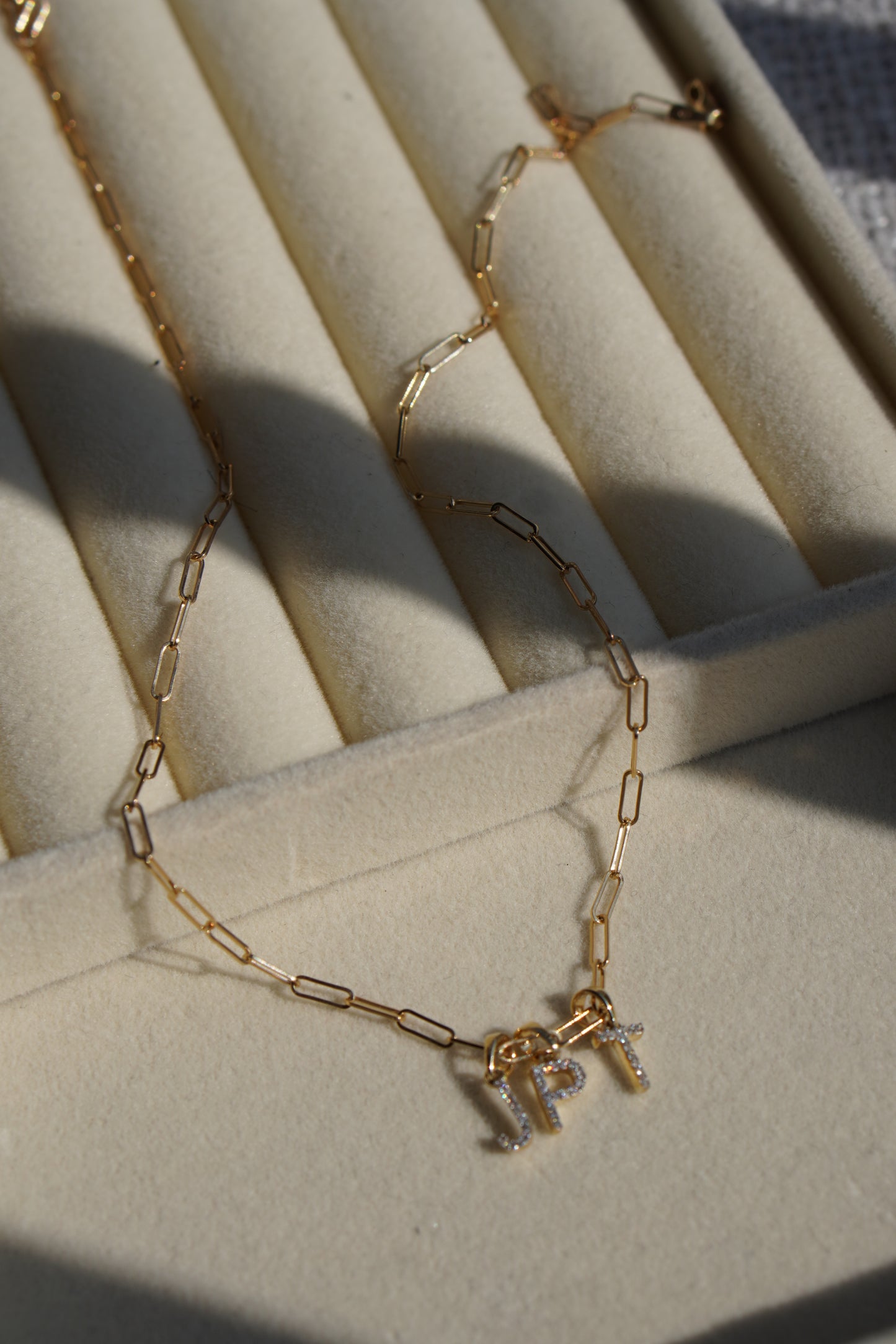 Natural Diamond Initial Pendant - Letter A