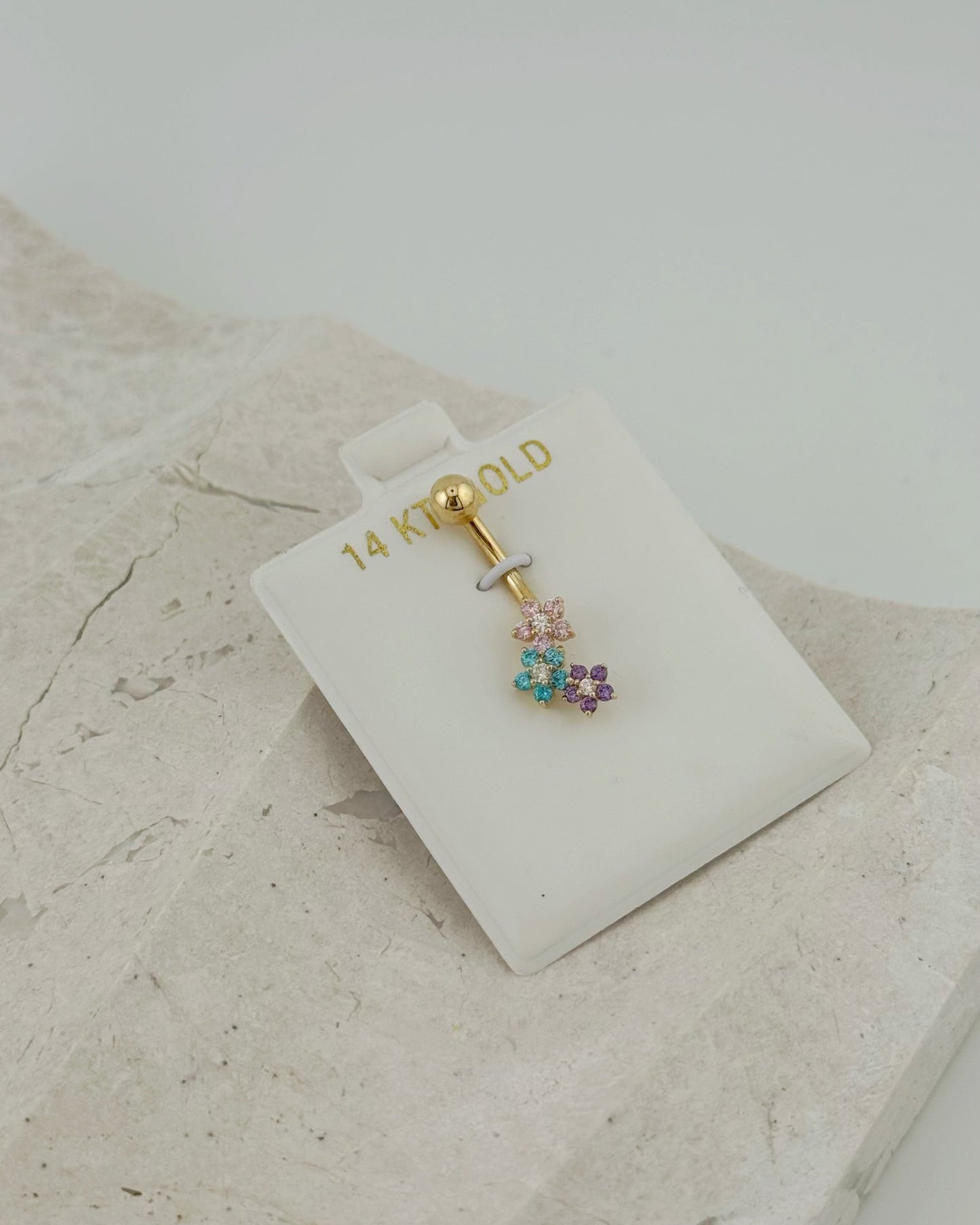 14K Gold Belly Button Ring