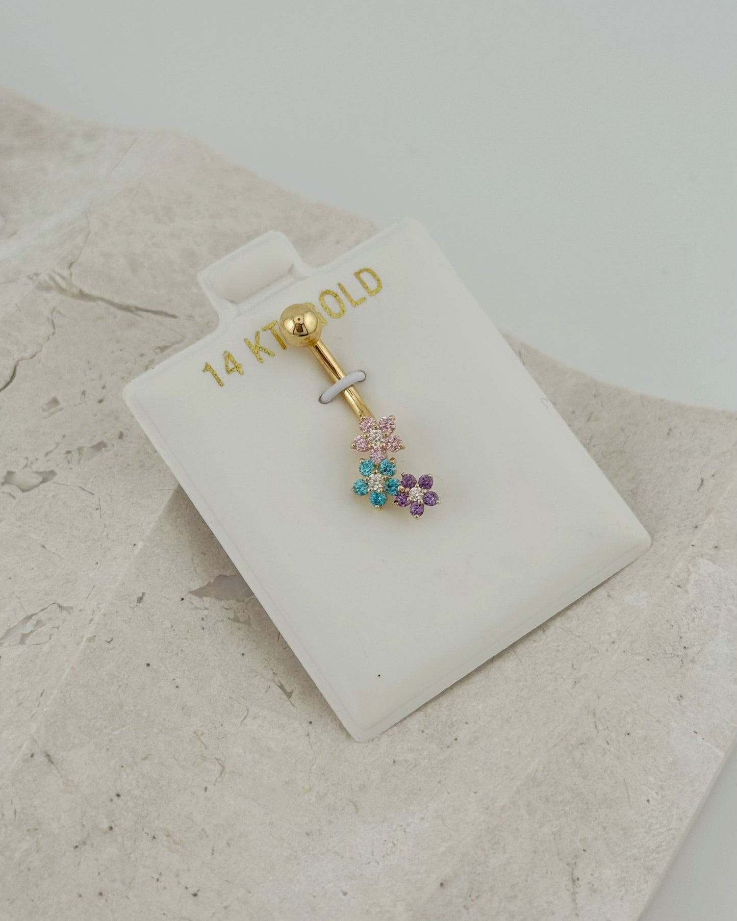 14K Gold Belly Button Ring