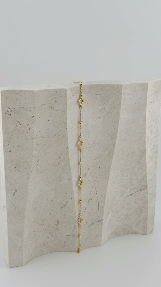 14K Mix Clover Bracelet